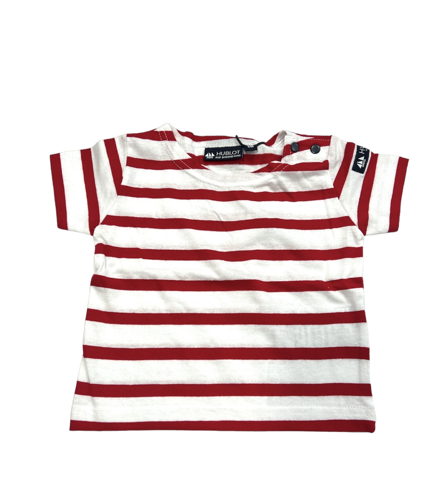 marinière blanc rouge bébé