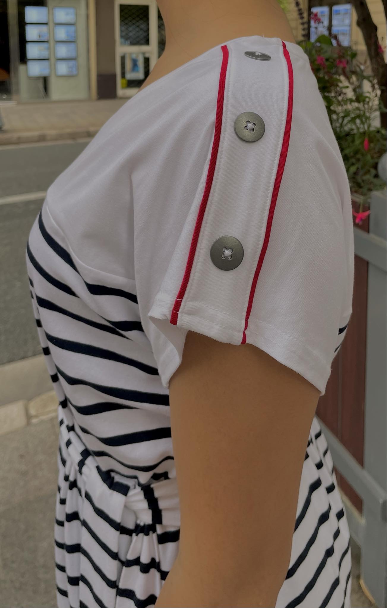robe rayé blanc marine femme