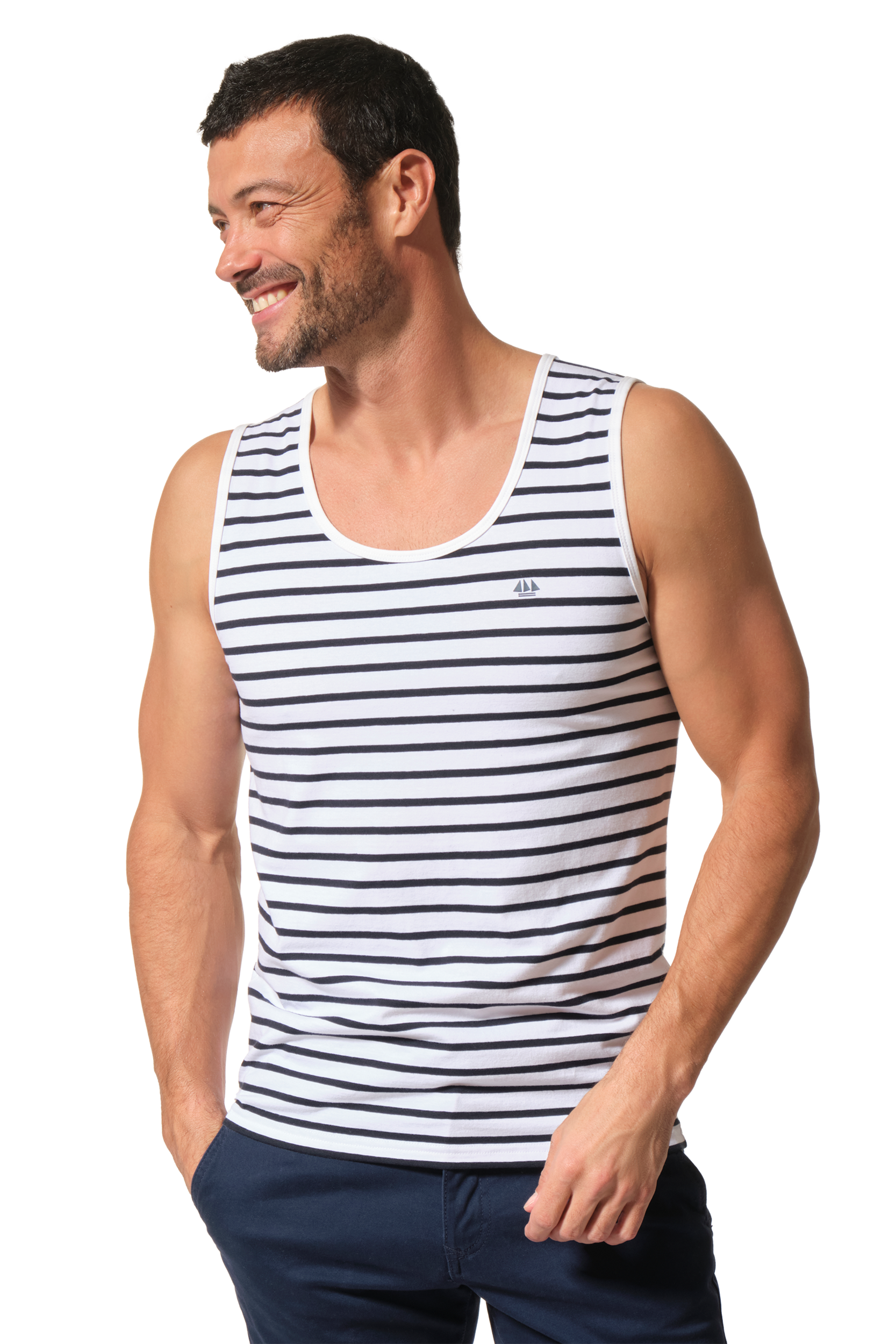 Débardeur marin en coton pour homme WICK Hublot Mode Marine