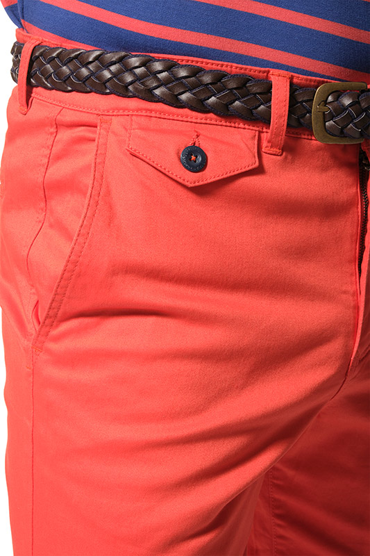 bermuda avec ceinture orange pour homme