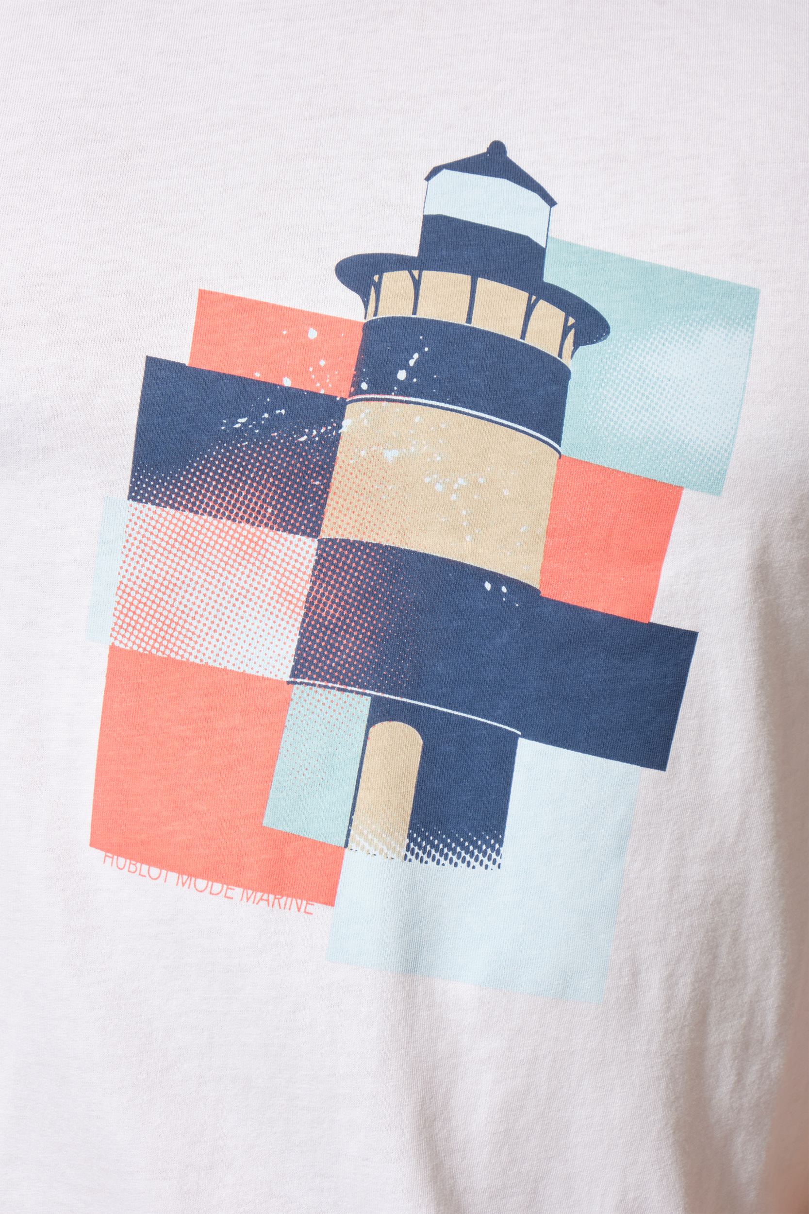 tee-shirt blanc avec imprimé pour homme