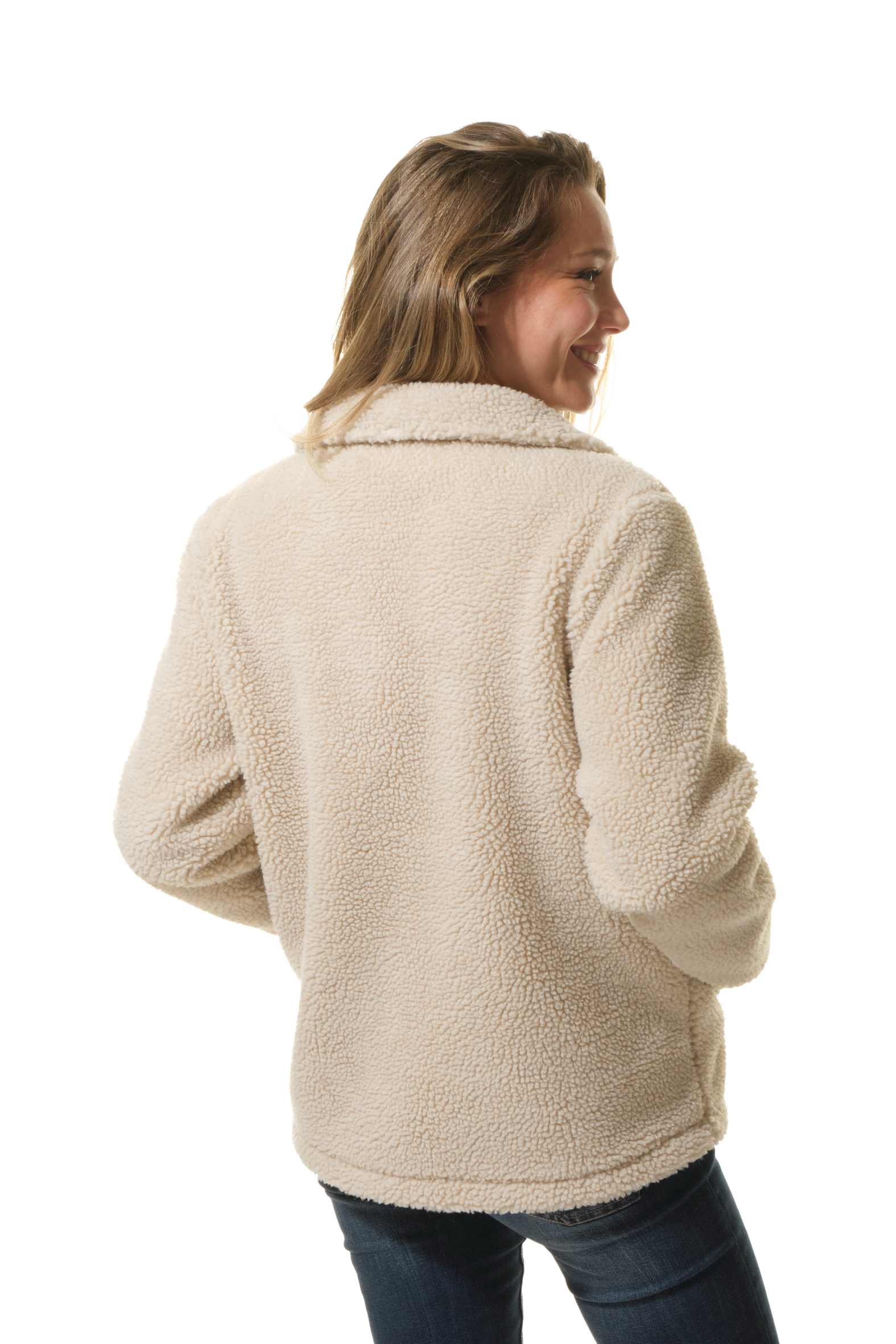 veste polaire beige pour femme