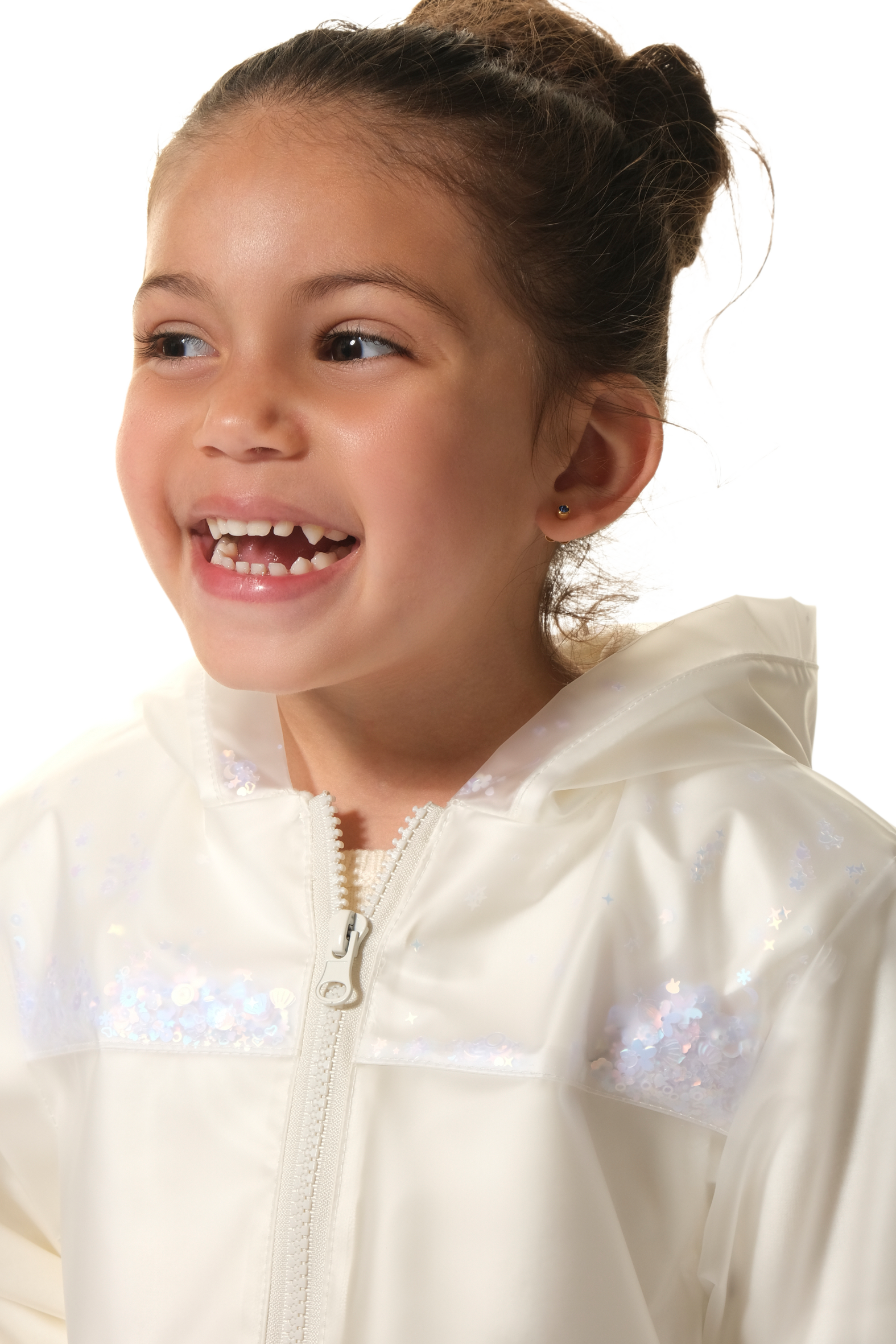 ciré ecru et paillettes pour fille