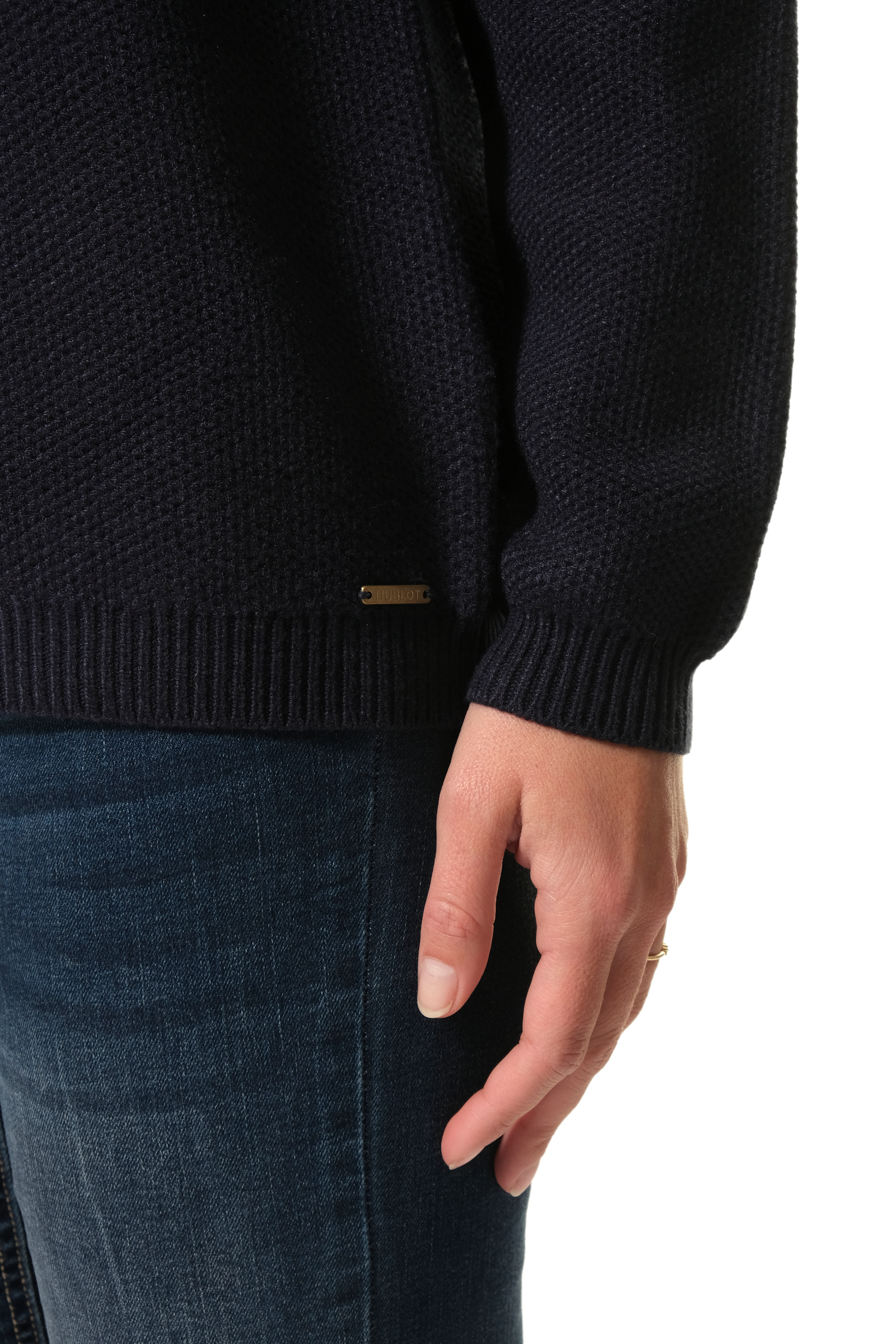 pull col v marine pour femme