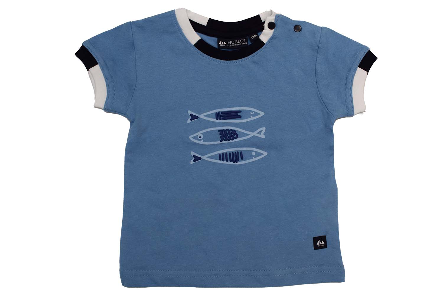 tee-shirt manche courte bleu pour garçon hublot