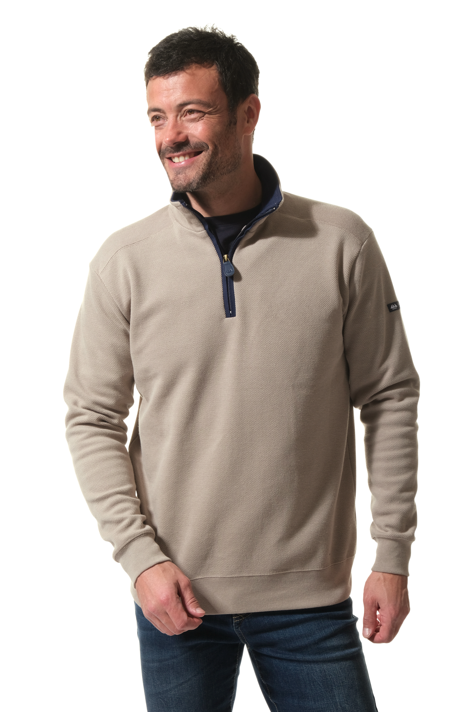 Sweat-shirt En Flanelle Boutonné Pour Homme - Manches Longues, Style Rétro, Col Montant, Poches Poitrine, Couleur Unie