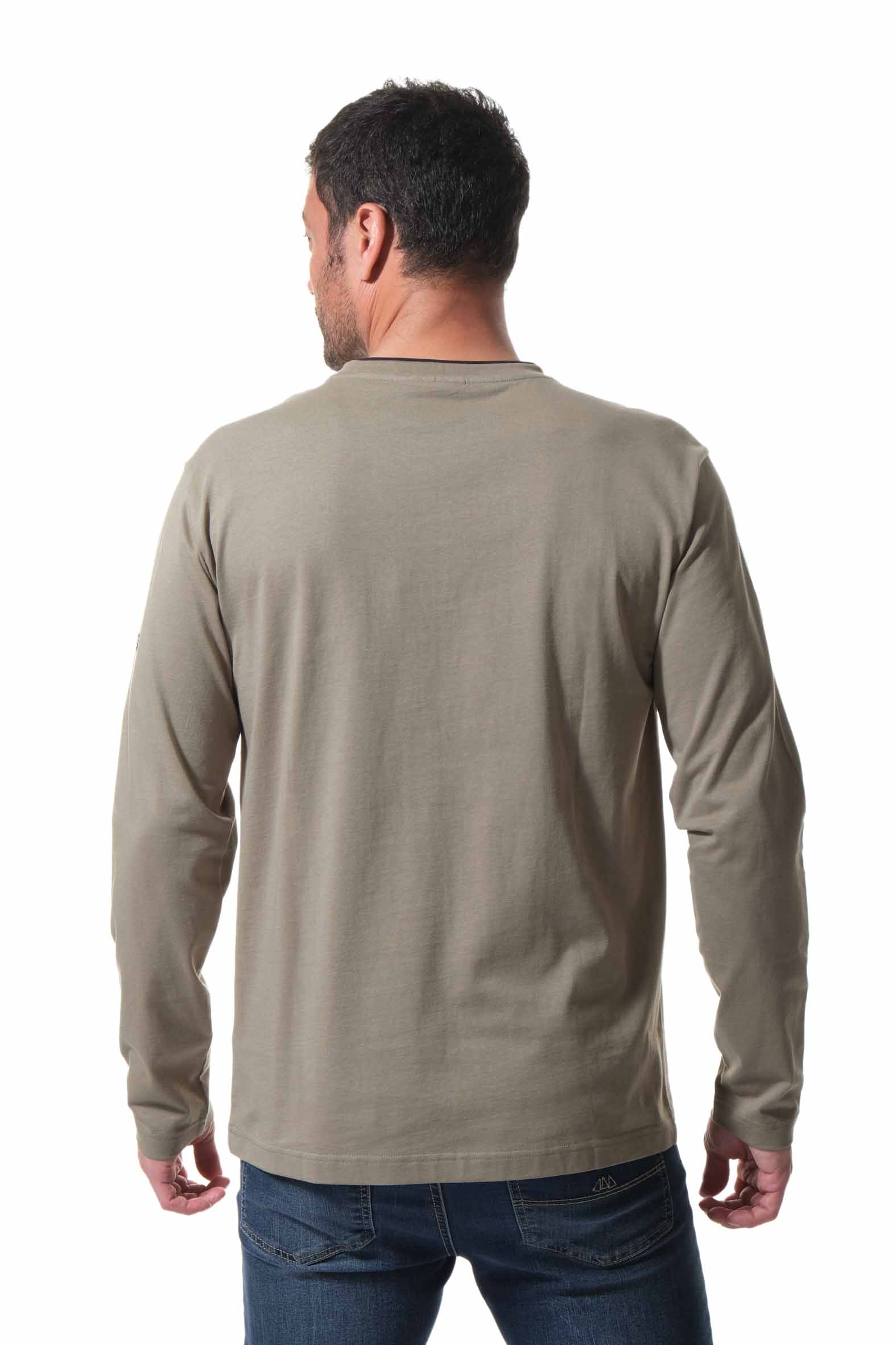 Tee-shirt anche longue kaki homme hublot
