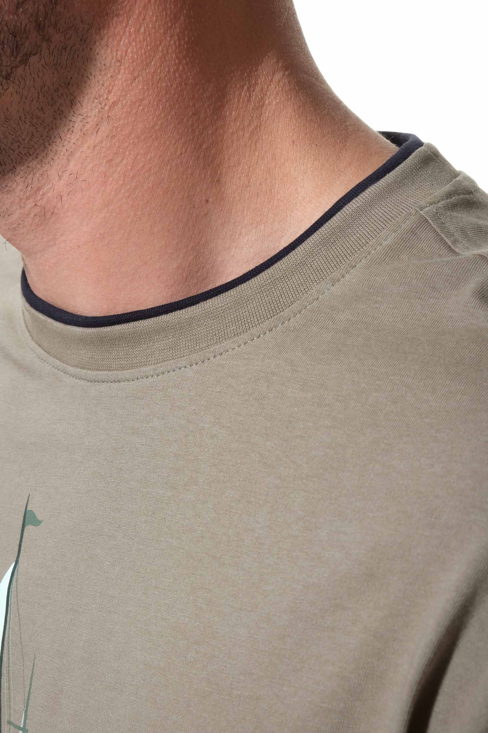 Tee-shirt anche longue kaki homme hublot