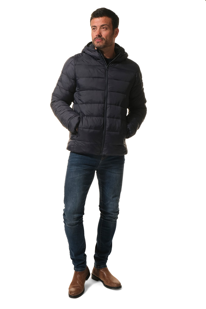 Doudoune marine pour homme hublot