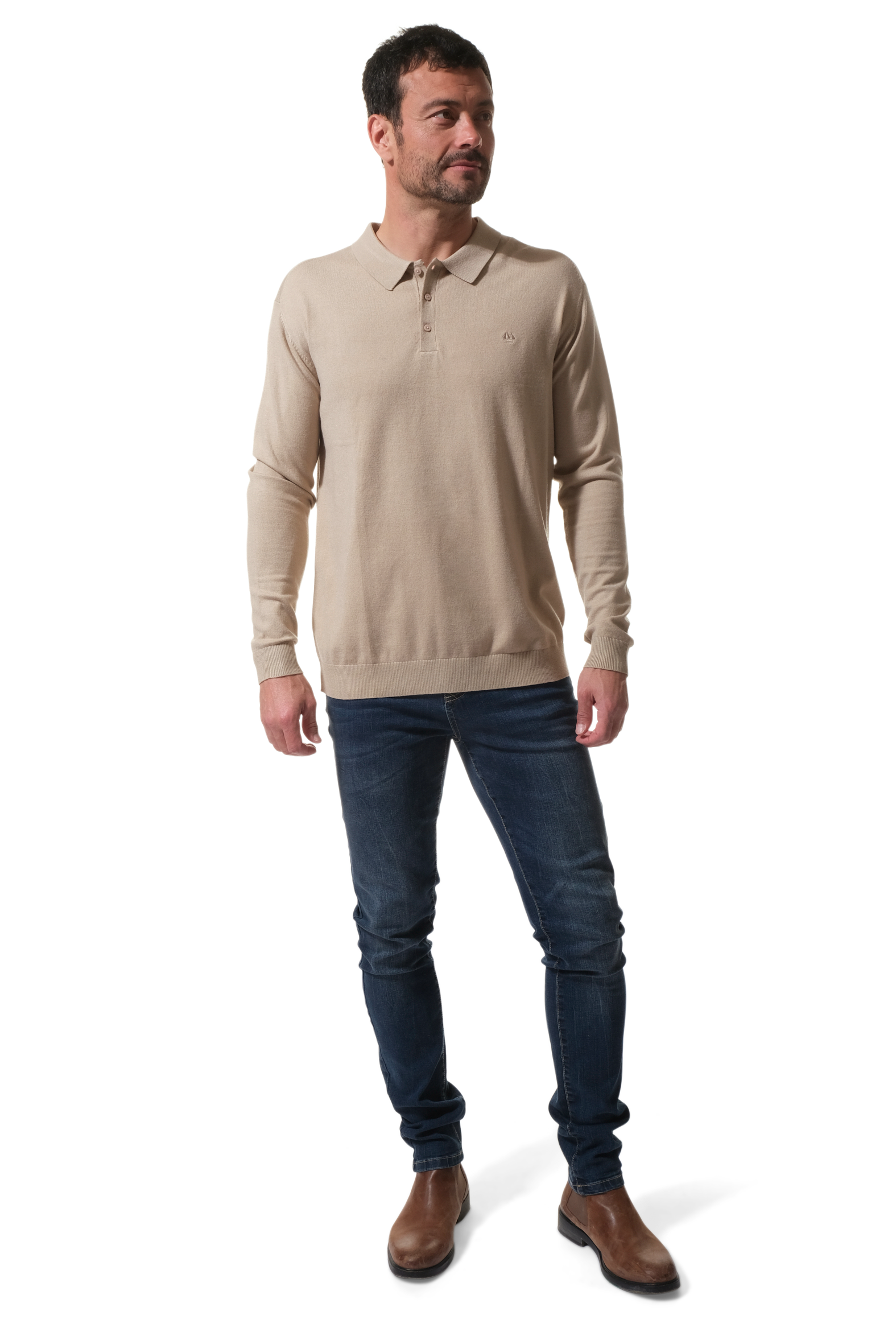 Polo manches longues Beige pour homme hublot