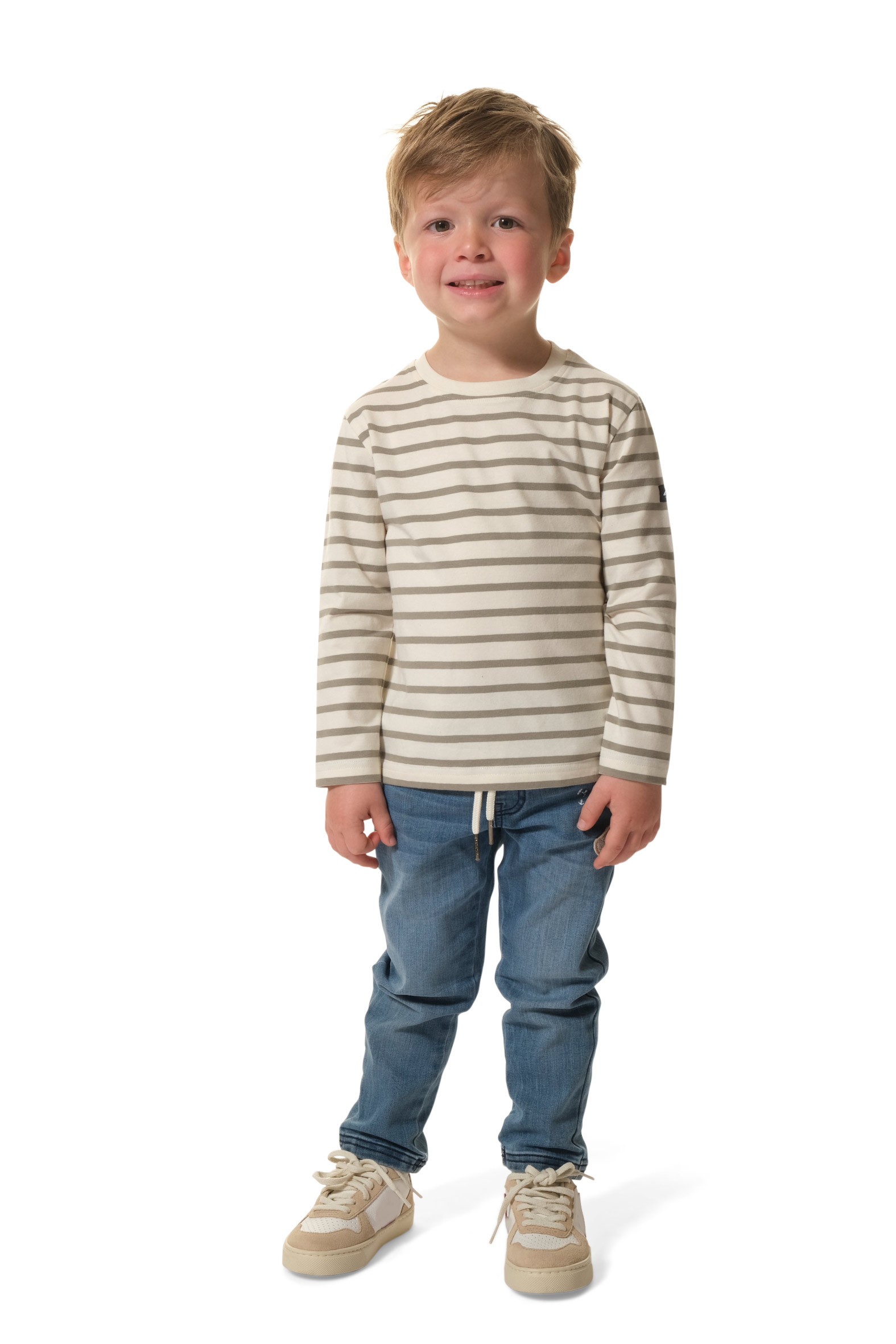 Tee-shirt Ecru-Kaki enfant hublot