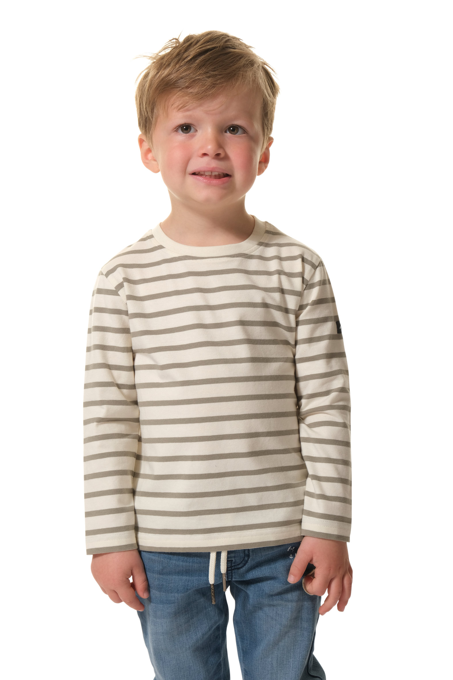 Tee-shirt Ecru-Kaki enfant hublot