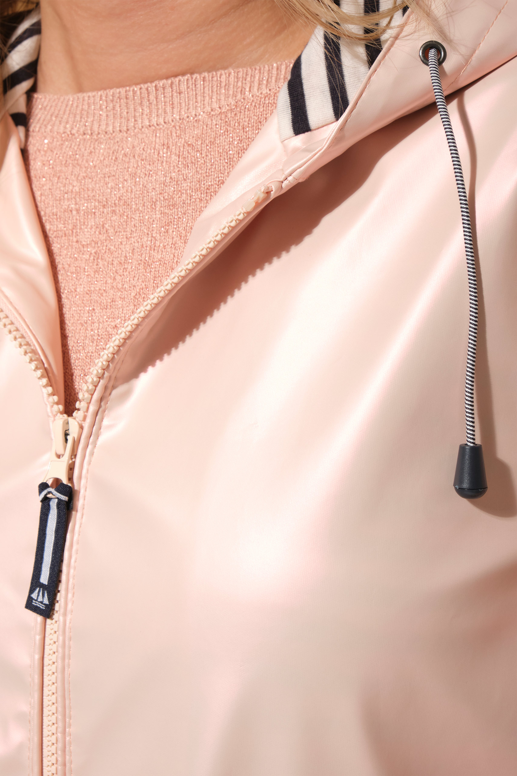 Ciré long Orange métallisé pour femme hublot