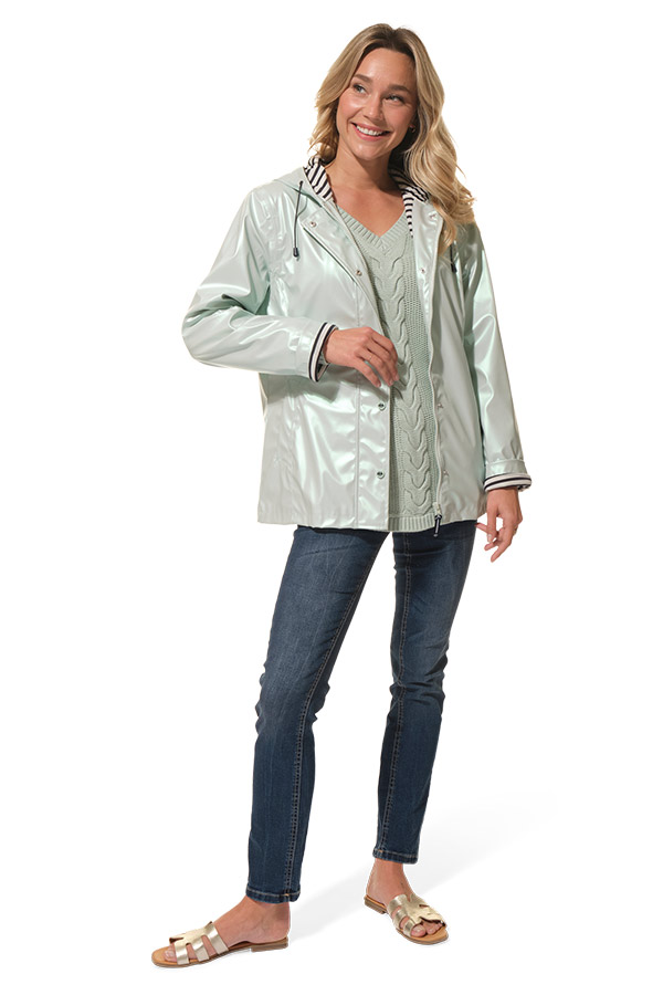 Ciré vert métallisé cintré pour femme hublot