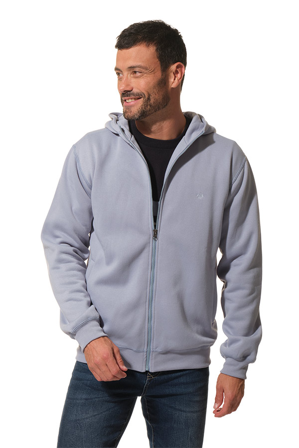 Sweat à fermeture éclaire bleu pour homme hublot