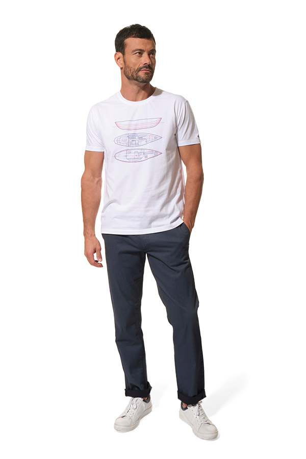 Pantalon marine pour homme hublot