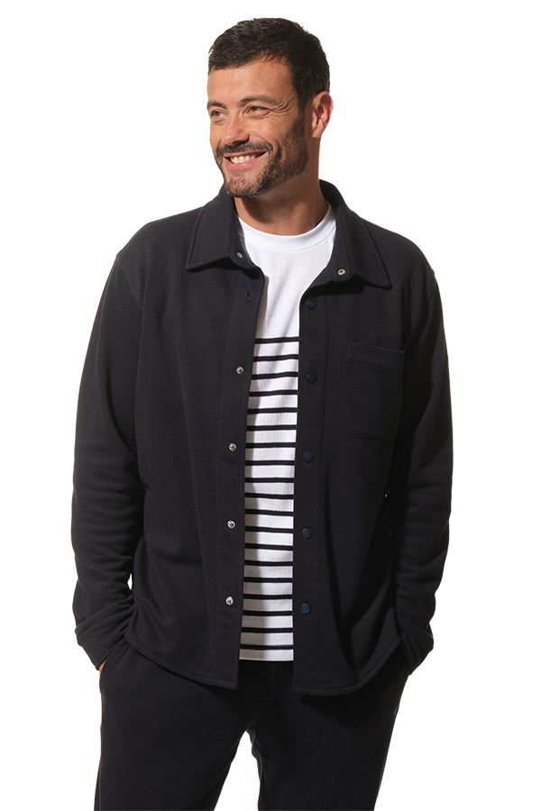 Veste marine pour homme hublot