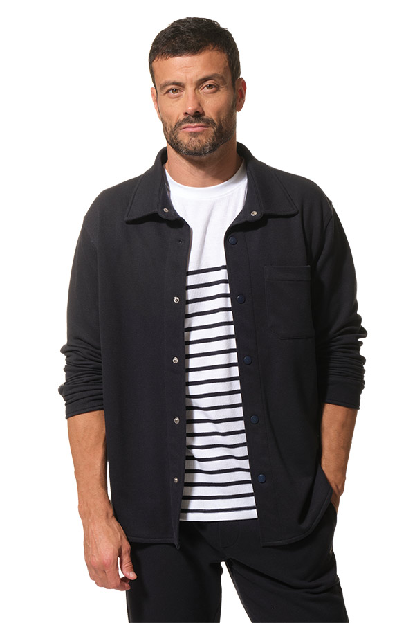 Veste marine pour homme hublot