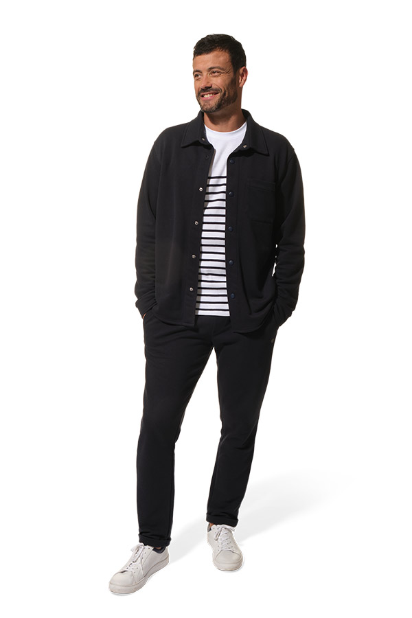 Veste marine pour homme hublot