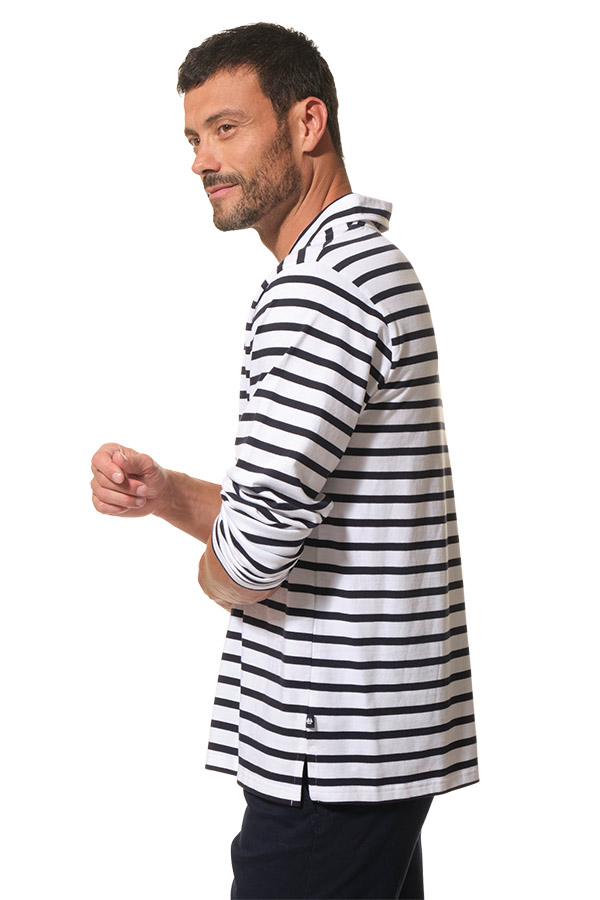 malo homme tee shirt raye blanc marine hublot mode marine