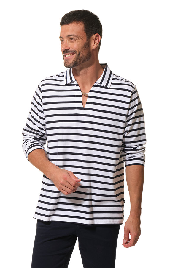 malo homme tee shirt raye blanc marine hublot mode marine