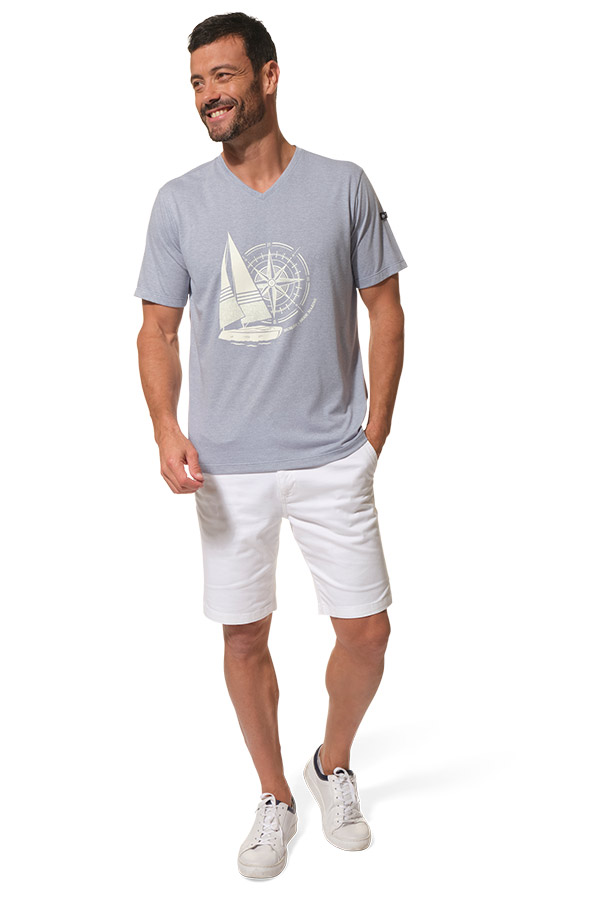 T-shirt Homme Salt Addiction - Motif Pêche Au Voilier - Manches Courtes - Tailles S à 5XL