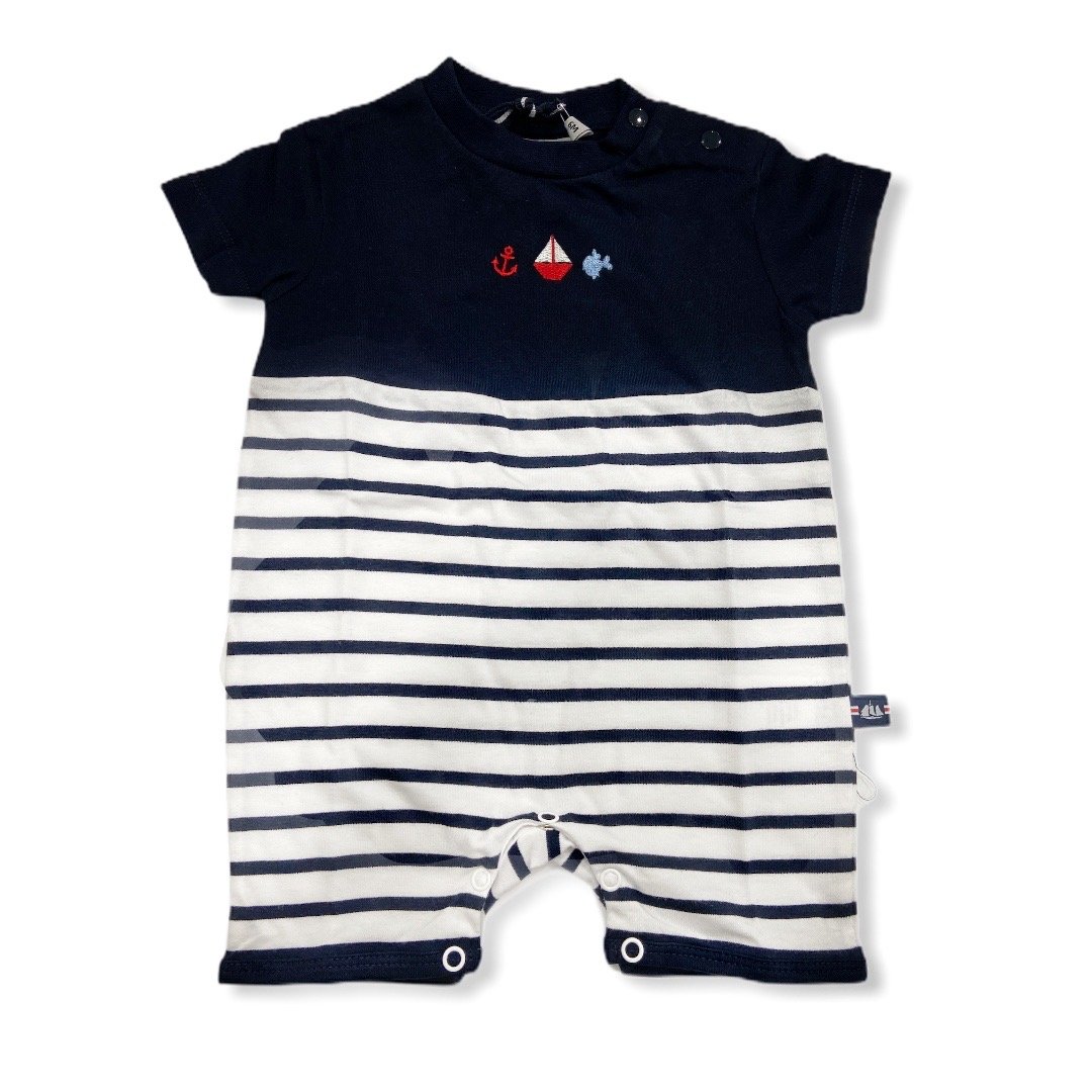 sidneylay combishort bébé marine hublot mode marine