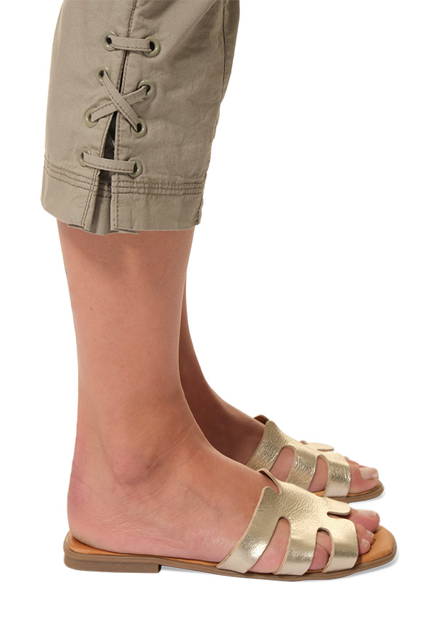 LINDA femme pantacourt kaki hublot mode marine