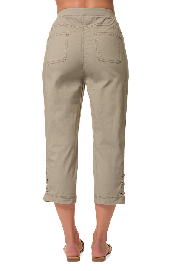 LINDA femme pantacourt kaki hublot mode marine