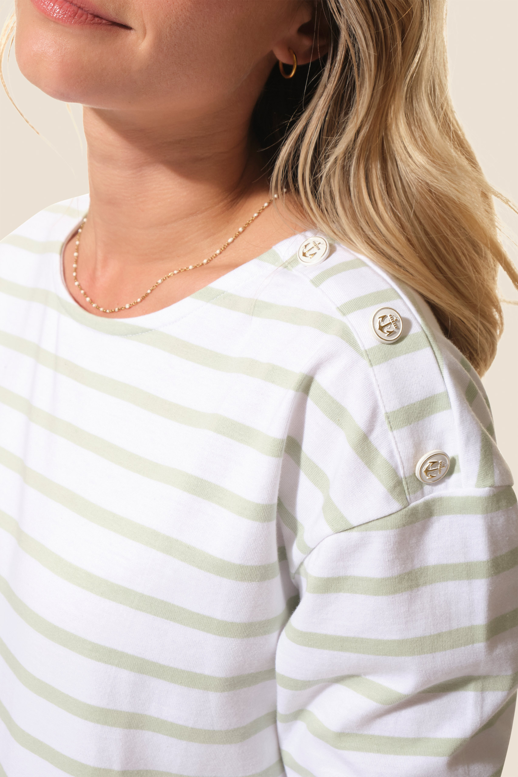 BASTIENNE teeshirt femme vert hublot mode marine