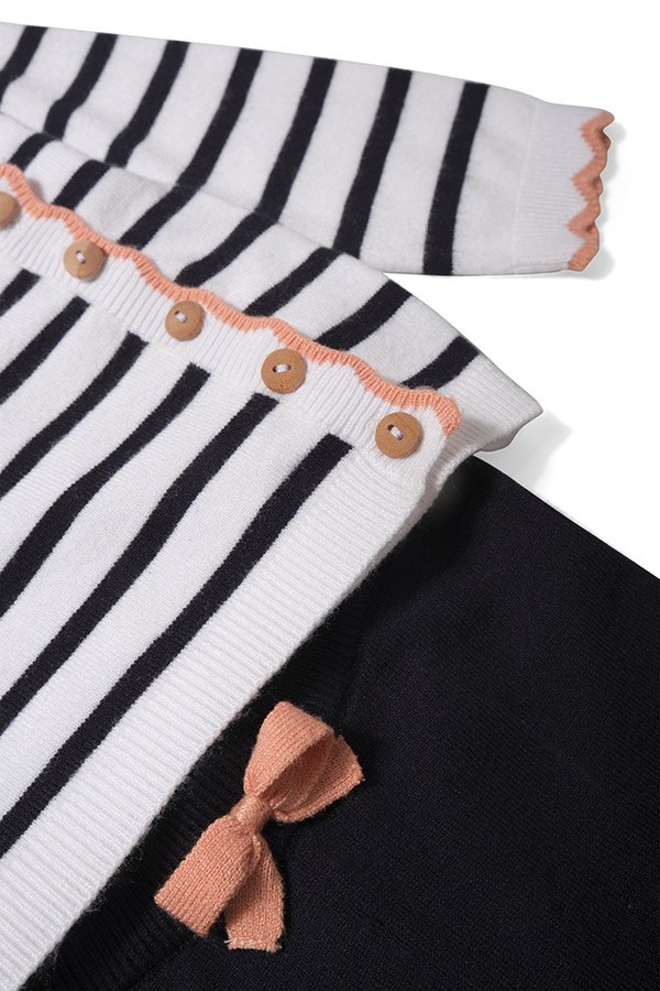 athenalay ensemble bébé fille hublot mode marine