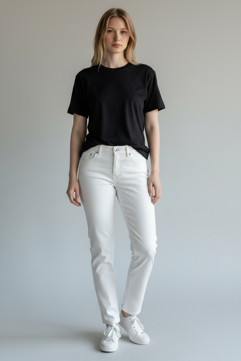 Pantalon aileen blanc femme hublot