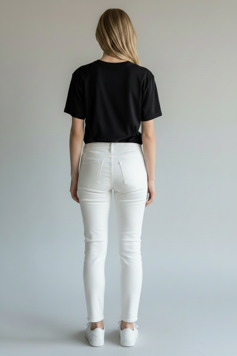 Pantalon aileen blanc femme hublot