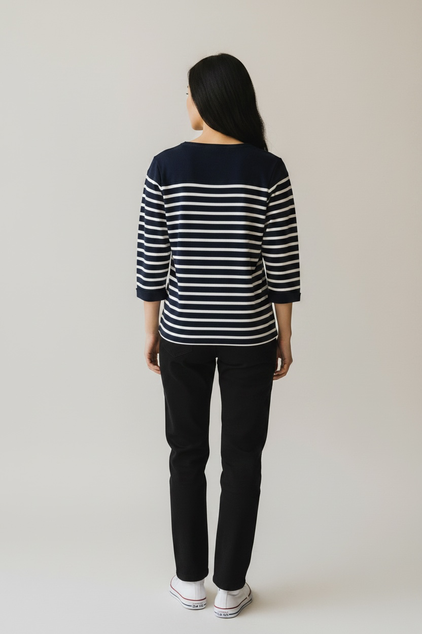 T shirt hublot femme manche mi longue bleu / marine