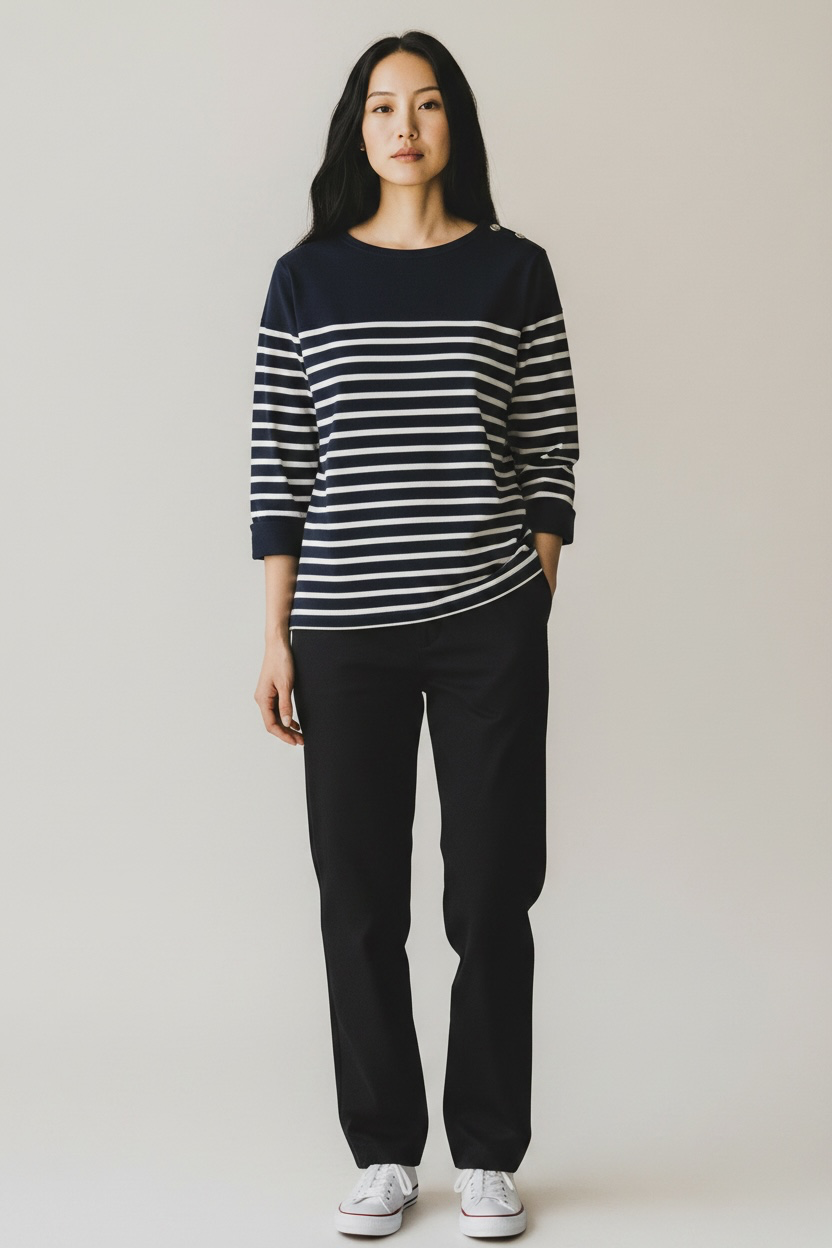 T shirt hublot femme manche mi longue bleu / marine