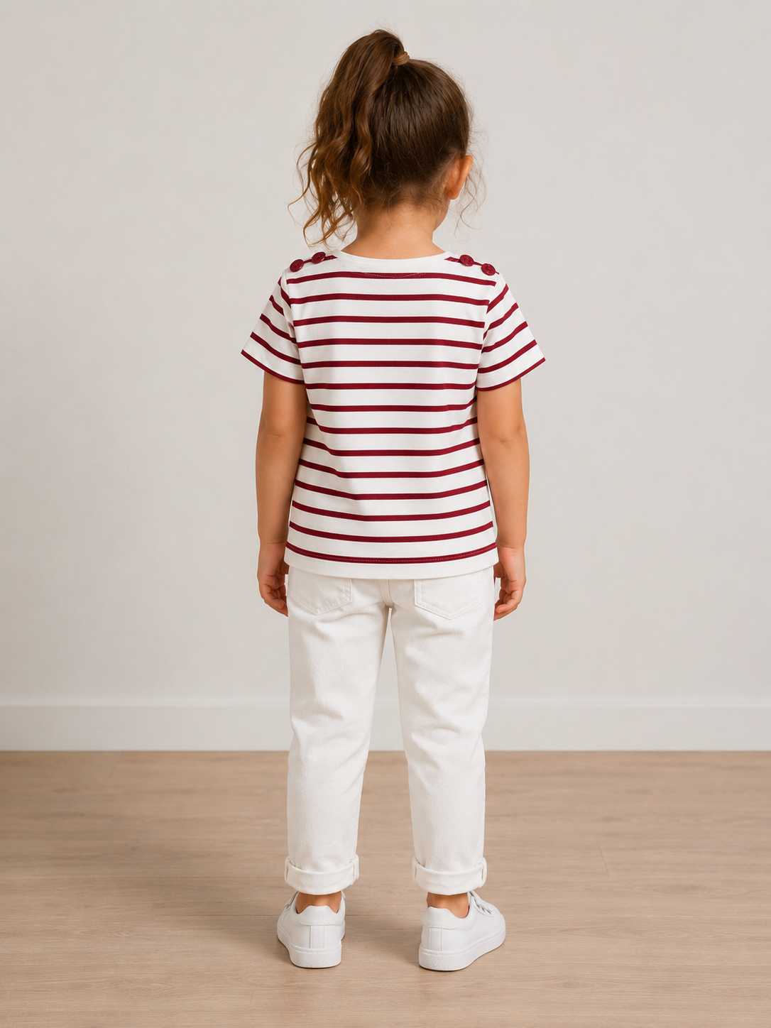 T shirt fille  hublot rouge