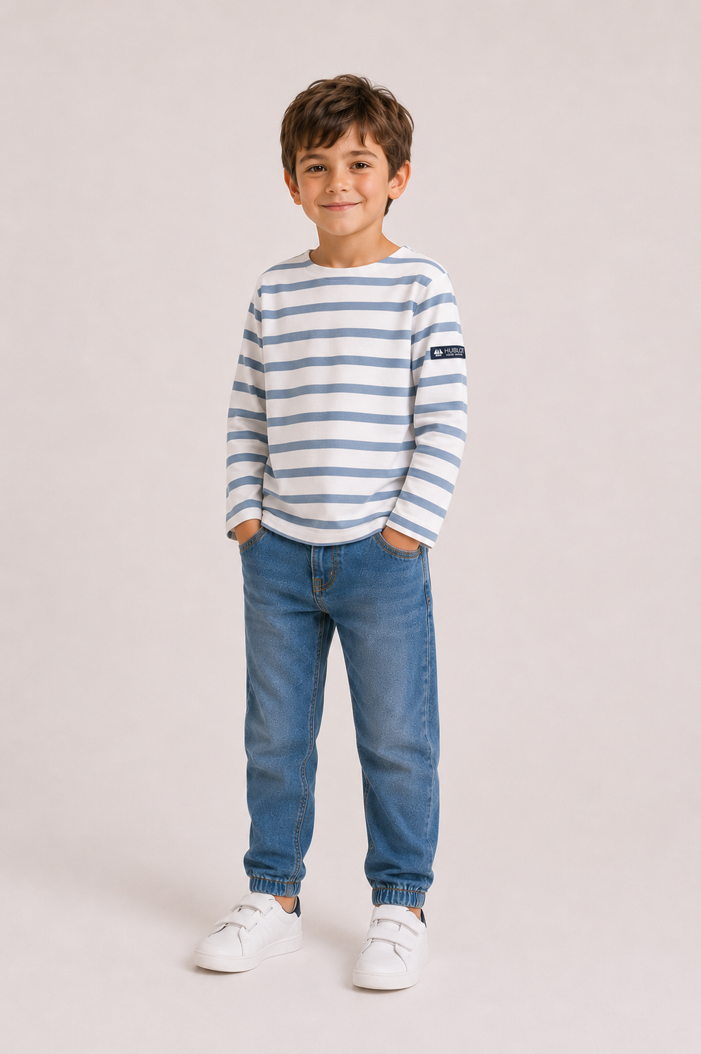 T shirt tribord blanc nautic enfant hublot