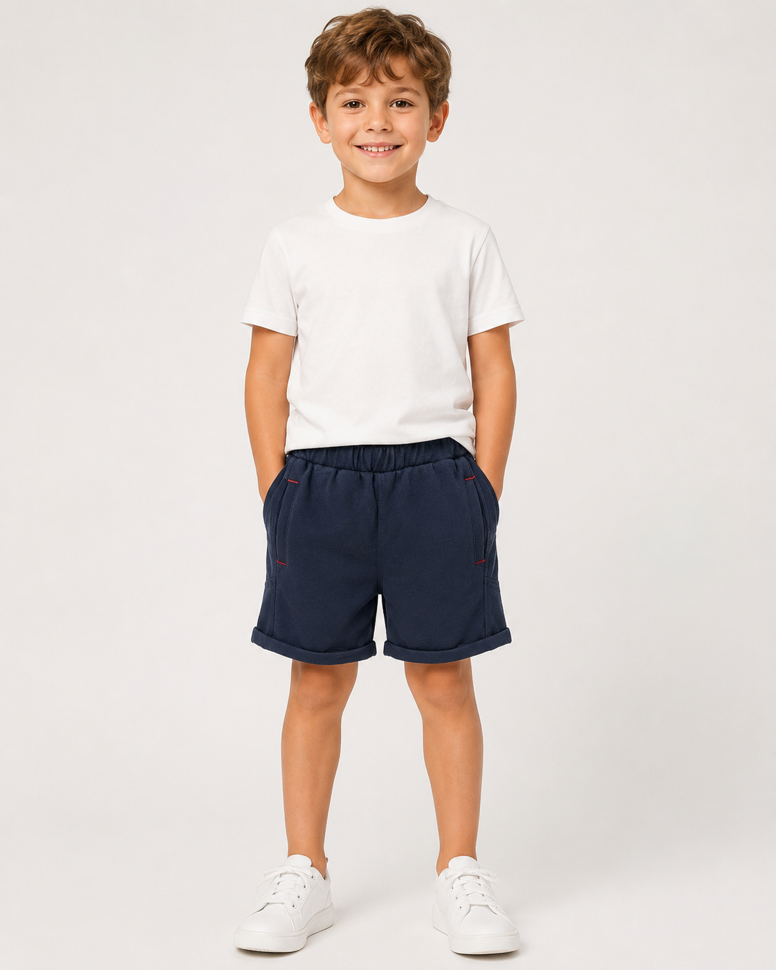 Short enfant marine hublot