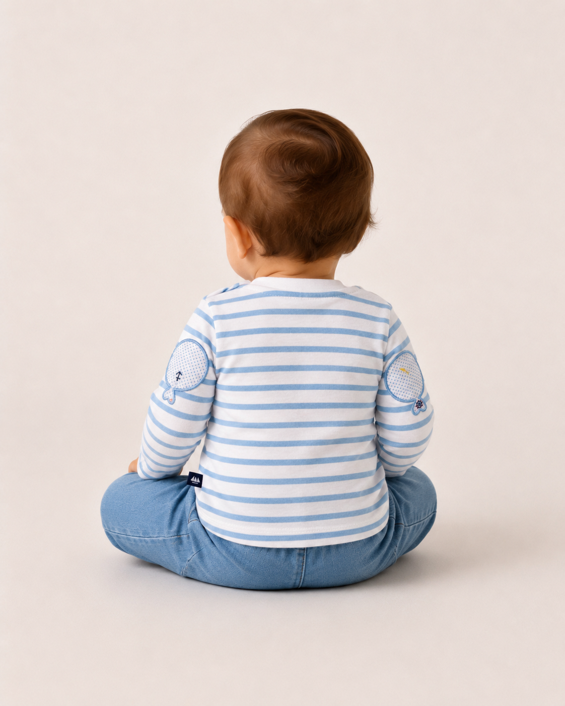 T shirt bébé azur hublot