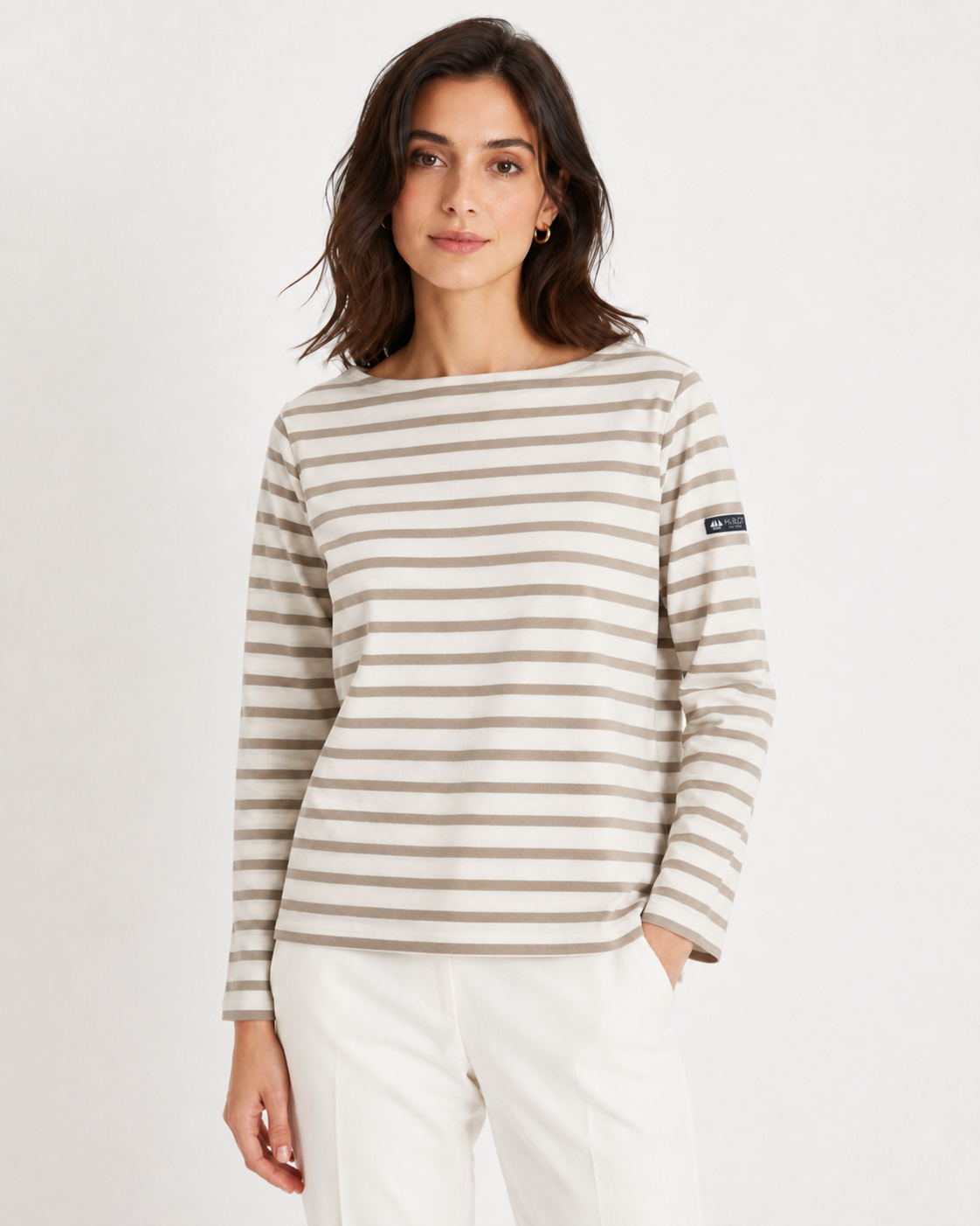 T shirt manche longue écume hublot femme