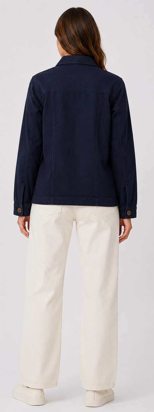 Veste marine femme hublot