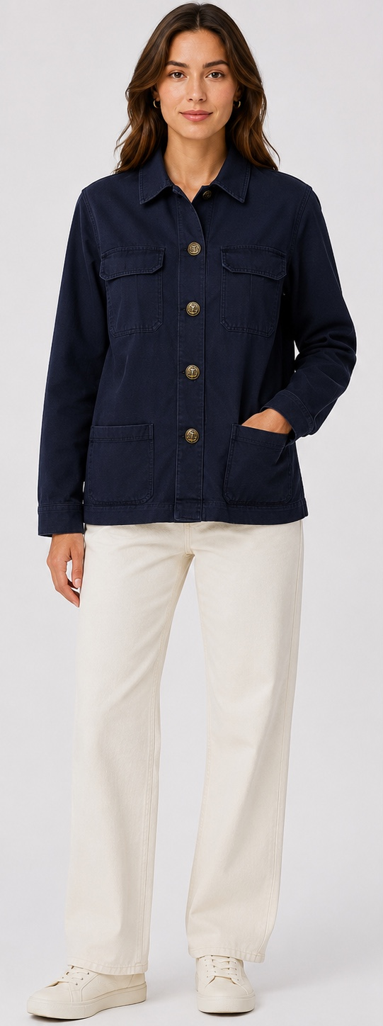 Veste marine femme hublot