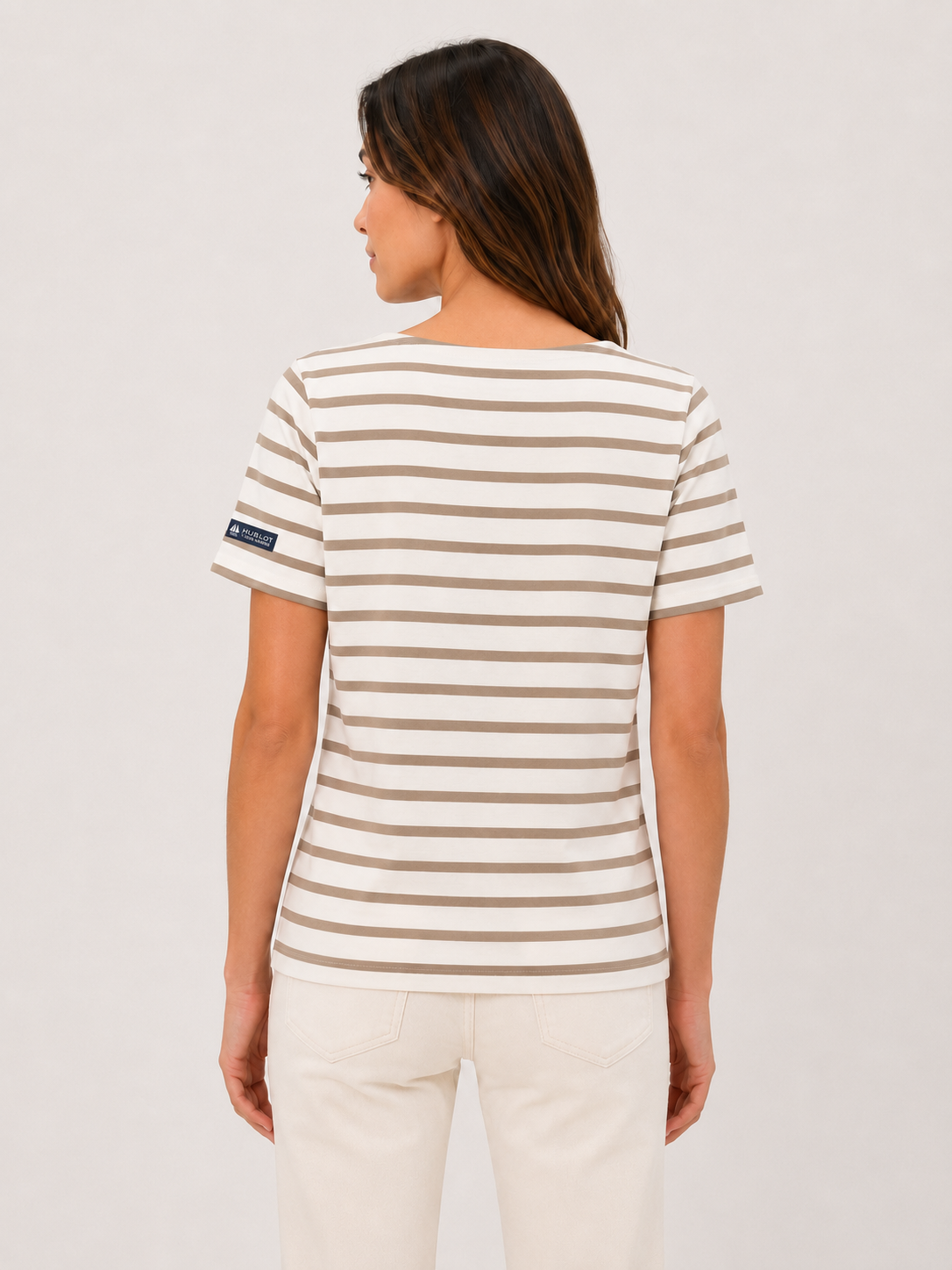 T shirt écume  blanc femme hublot