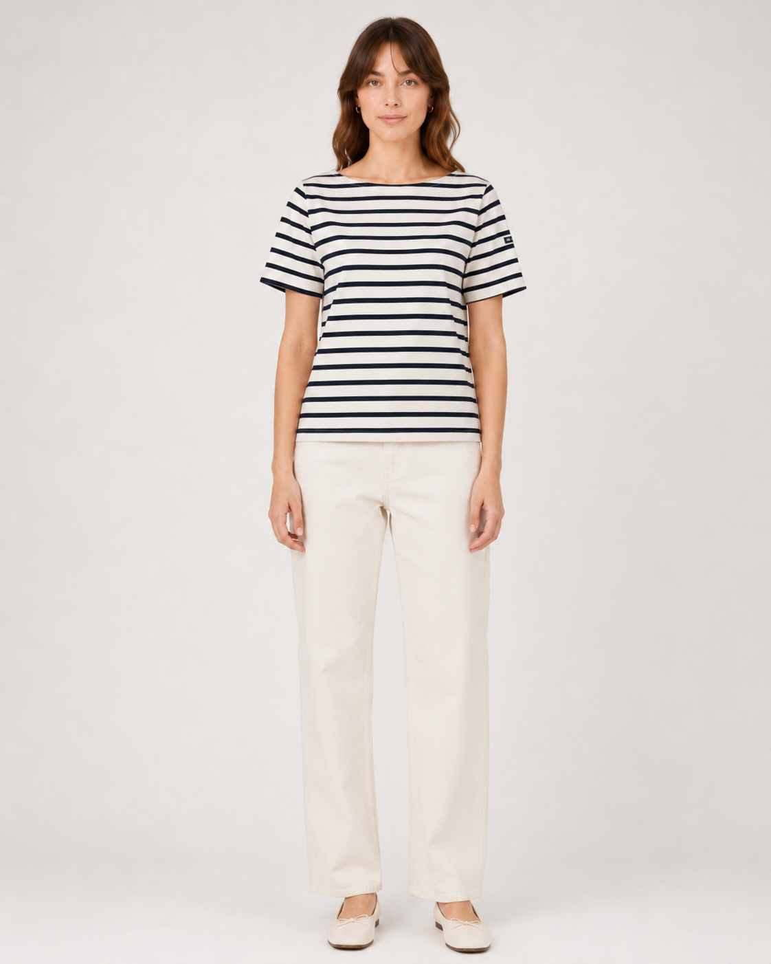 T shirt marine blanc femme hublot