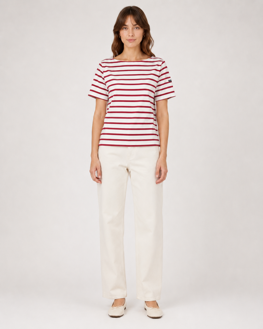 T shirt rouge blanc hublot femme