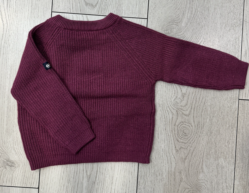 Pull Ensemble marin bébé pull en côte perlée pantalon rayé en côte MIDOU