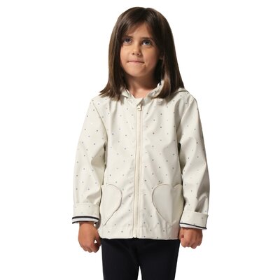 Joi Strass ciré enfant fille Hublot mode marine doublure 100% coton avec capuche