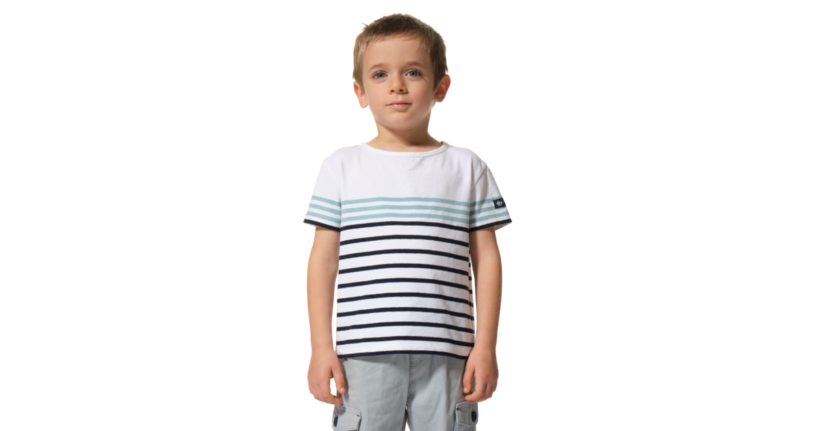 T-shirt Garçon Matalan – Rayures Blanches – 2 Ans – Motif Dinosaure – Occasion