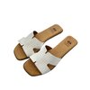 claquettes croco blanc femme