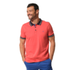 polo orange imprimé dans le dos pour homme